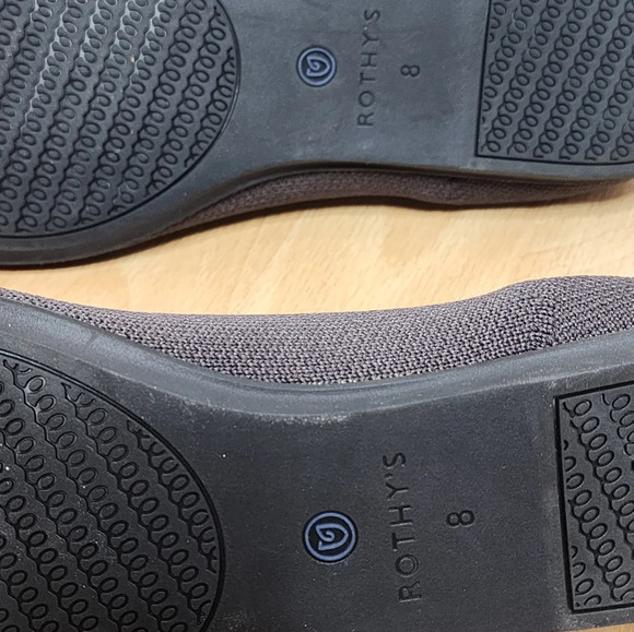 Rothys Grey Knit Round Toe Flats Women's size 8 like new - Picture 9 of 15